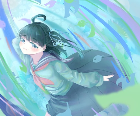 特別料金！光にこだわった1枚絵イラスト制作します CG・動画サムネイルなどインパクトが求められる場面で イメージ2