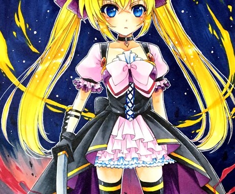 コピックでアナログイラストお届け致します ご希望の雰囲気のコピックイラストをお描きします。 イメージ2