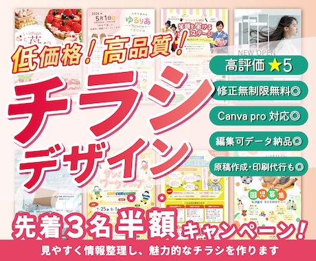 割引キャンペーン！目に留まる集客チラシを制作します イメージ1