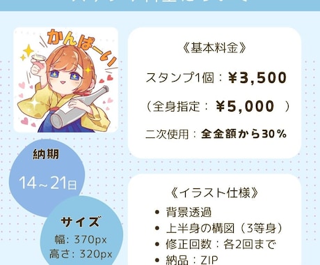 可愛い似顔絵スタンプます どんな感情を表現したいですか？ イメージ2