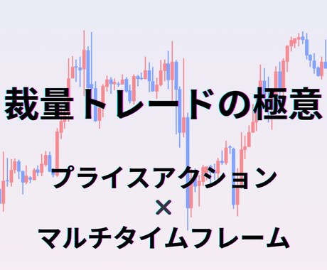 裁量トレードの極意教えます プラアク×MTFで勝てることがわかります！ イメージ1