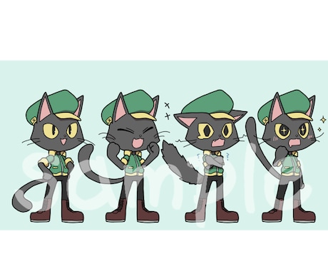 表情差分OK！デフォルメキャラお描きします 表情、ポーズ差分対応！アイコン、ブログ、Youtube等に イメージ2