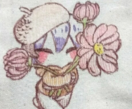 イラスト描きます 貴方の創作キャラを色紙やポーチに… イメージ1