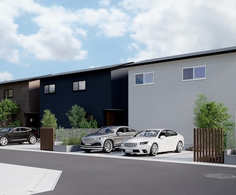 建売や分譲住宅、アパート等のパースを制作いたします 内観パースや俯瞰パース等も対応！一棟から制作可！割引実施中！ イメージ2