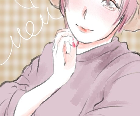 ふんわりな水彩風の絵柄で似顔絵イラスト描きます アイコン・サプライズ・結婚式・ウェルカムボード・ファッション イメージ1