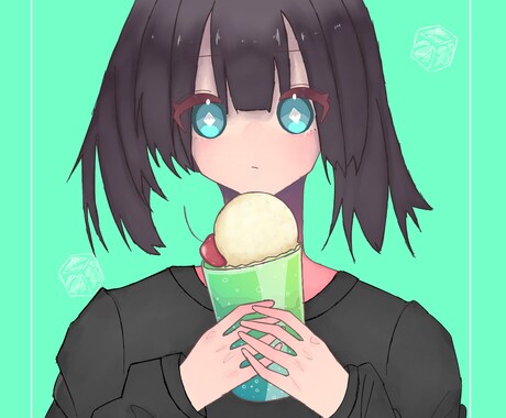 アイコンのイラストを描きます バストアップを描きます。人数は2人まで夢絵可能 イメージ2