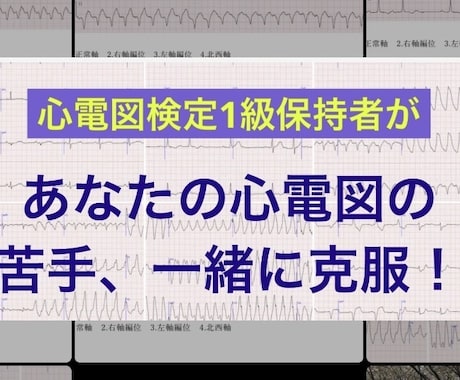 心電図検定1級が心電図検定試験に向け相談に応じます 臨床・試験対策・症例読影まで幅広く対応！ イメージ1