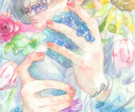 A カラフルな水彩イラスト　描きます アナログが生み出す一味違うオリジナルイラストを制作いたします イメージ1