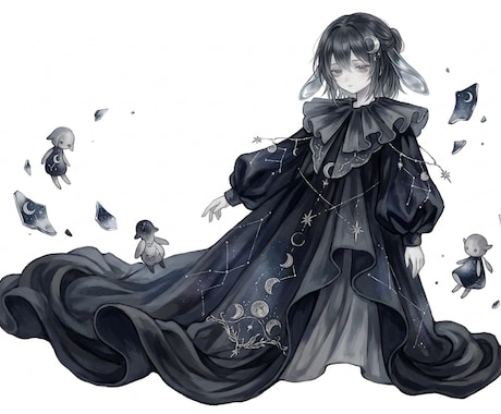 中性的・儚い雰囲気のアイコンイラスト描きます 透明感のあるキャラクターを丁寧に制作します！ イメージ2