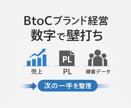 BtoCブランド経営を数字で壁打ちします 売上・PL・顧客データから次の一手を整理 イメージ1