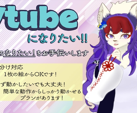 1枚絵からパーツ分けモデリング賜わります 初めてのV動かしたい、試してみたい方へオススメです イメージ1
