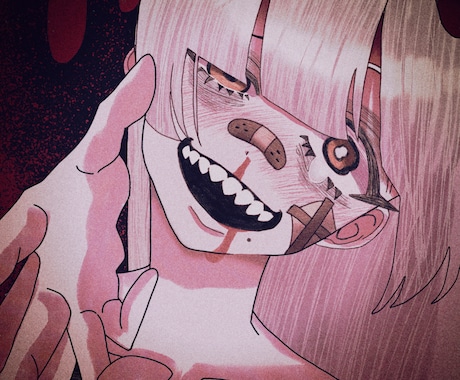 可愛い病み系の絵を描きます オリキャラさんお描きします！男性キャラや動物も可能です！ イメージ2