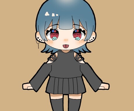 地雷系アイコンイラスト描きます 地雷系ピアスのミニキャラ描きます イメージ2