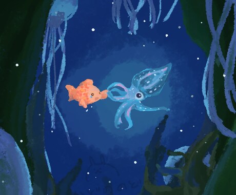 表紙やサムネイルに！絵本のような一枚絵を描きます 可愛くてぬくもりあるイラストでイメージを可視化できます イメージ2