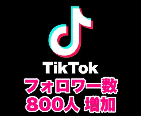 TikTok フォロワーを800人増やします SNSの宣伝・拡散はおまかせください！ イメージ1