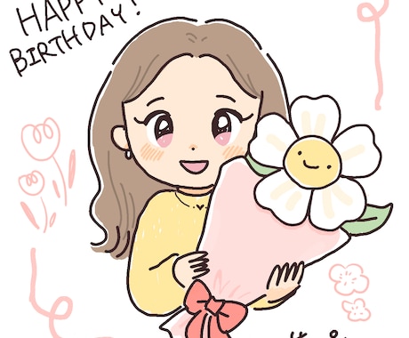 ほんわかシンプルな似顔絵を描きます ゆる〜く似ている似顔絵イラスト イメージ2