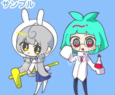 ゆるめのミニキャラ描きます 商用利用OK！アイコンやグッズ用にオススメです イメージ2