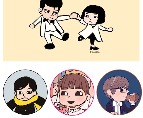 ポップで親しみやすいイラストを描きます アイコン☆キャラデザ☆バラエティあふれる絵で対応いたします！ イメージ2