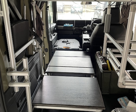 ホンダN-VANのベッドキット製作いたします 折り畳み可能！車中泊やアウトドアに便利な設備！