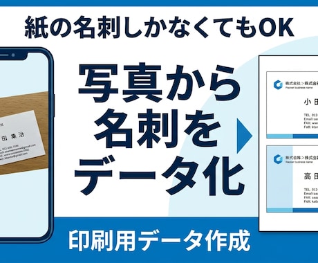 名刺のデータ起こし・データ作成します イメージ1