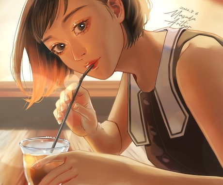 商用利用可能◎きれいで繊細な厚塗りイラスト描きます アイコン、一枚絵、立ち絵、挿絵、サムネ、似顔絵等承ります イメージ2