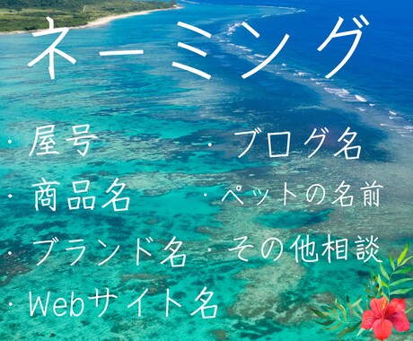 心に響く、ネーミングorキャッチコピー5案考えます お客様の"コトバ"の悩み、石垣島で育てた感性で解決します。 イメージ2