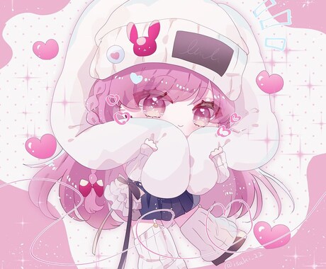 あなただけの可愛いミニキャラ描きます 思い出やグッズ制作にも！キュートな一枚を制作いたします イメージ1