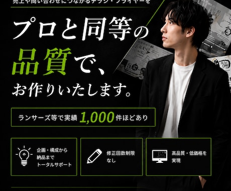 プロ品質のチラシ・フライヤーをデザインします 売上・集客・お問い合わせにつながる、目を惹くデザインを制作 イメージ1