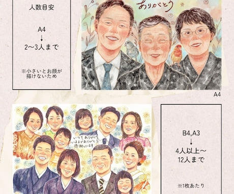 結婚式の贈呈品として似顔絵を描きます 両家のご両親や祖父母様に似顔絵をプレゼントしませんか？ イメージ2
