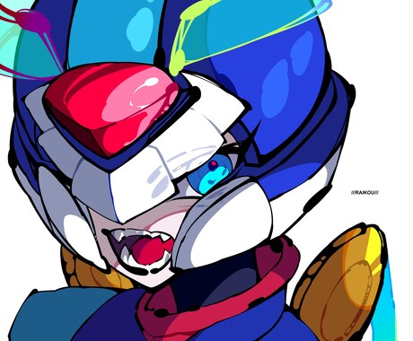 ロックマン風のキャラクターイラスト、描きます 自分だけのメカキャラクターを手に入れよう！ イメージ2