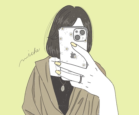 顔隠し専門！おしゃれ雰囲気アイコン描きます イメージ1