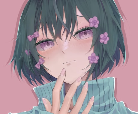 あなただけの1枚絵描きます 顔中心、肩上、バストアップイラスト イメージ1