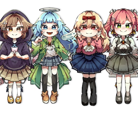 格安でミニキャラをお描きます 【表情差分あり／LINEスタンプにも！】 イメージ1