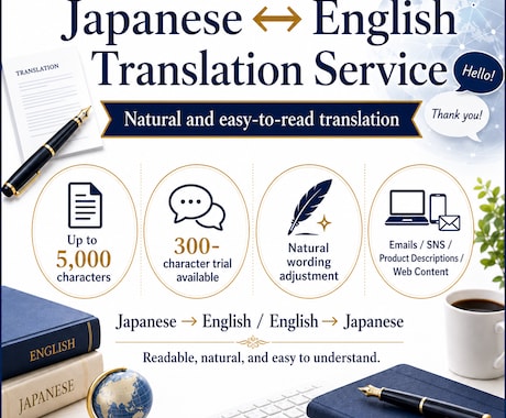 I translate JP ⇔ ENます Natural and easy to read イメージ1