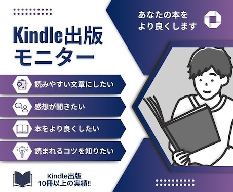 破格！Kindle出版のモニターをして改善します 10冊以上出版実績のKindle作家があなたの本にアドバイス イメージ1