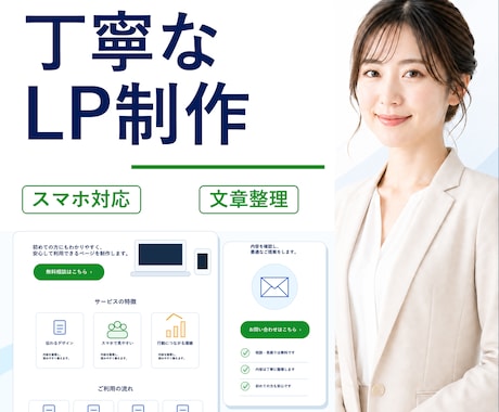 伝わる1ページLPを制作します 目的に合わせて構成から整えます イメージ1