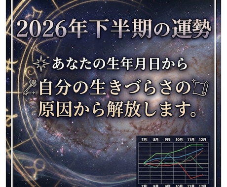 あなたの生きづらさの原因から解放します 2026年の下半期から整えていきます。 イメージ1