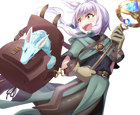一枚目、立ち絵のイラスト承ります テイスト合わせや細かいリクエストにも対応可能です イメージ2