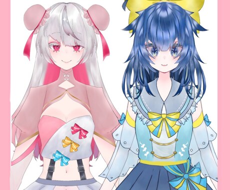 VTuberに必要な立ち絵を制作いたします VTuberのキャラクターに沿った立ち絵を制作します イメージ2