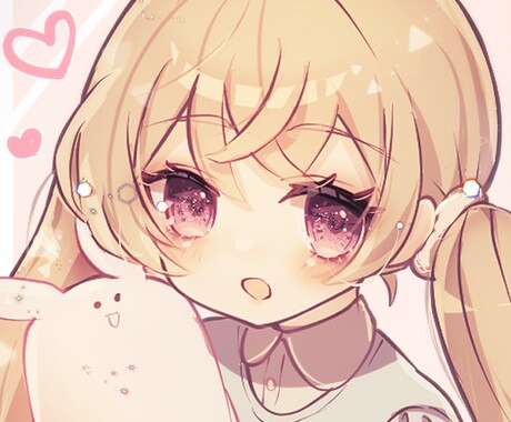 キラキラで可愛いSNSアイコンを描きます あなただけの目を惹くようなイラストを描きます！ イメージ1