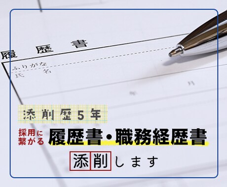 転職に必要な履歴書・職務経歴書の添削をします イメージ1