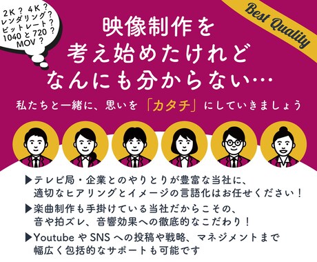 番組制作のプロが動画を制作します テレビ番組制作会社が作る”高品質”なデザインをお届け！ イメージ2