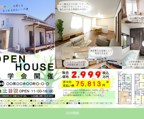 編集できる不動産チラシ★宅地建物取引士が作成します PowerPoint／不動産広告法遵守 イメージ2
