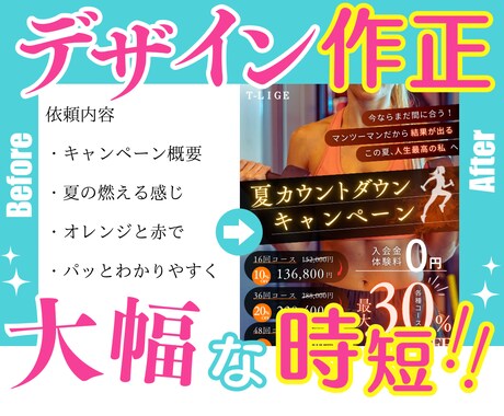 デザイン苦手な方注目！それプロが修正・作成します ＼“映えてわかりやすい今っぽデザイン”に仕上げます！／ イメージ2