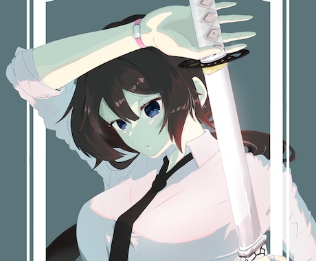 かっこいい女性キャラクターアイコン描いてます 可愛い系、クール系が得意。線と光を意識したイラストが得意。 イメージ2