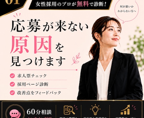 求人が来ない理由を“見える化”します イメージ1