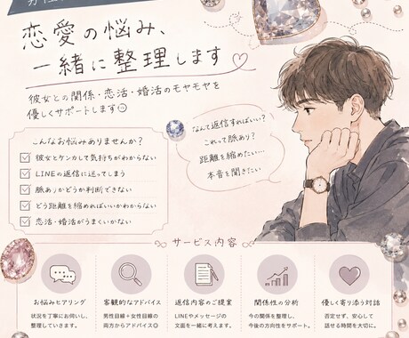 女性目線でマチアプの違和感・改善点見ます 女性目線で、無理しない恋活をサポートします! イメージ1