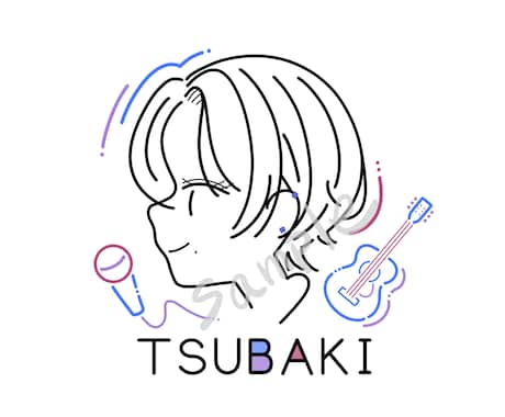 シンプル線画の横顔アイコンお描きします 好きな色をアクセントに◎シンプルでも自分らしさを。 イメージ2
