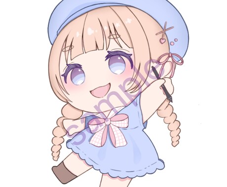 ミニキャラ描きます アイコンにしたい方、オリジナルキャラクターが欲しい方 イメージ2