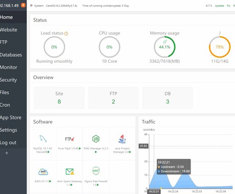 誰でも簡単に管理出来るLinuxサーバー構築します 無料のWebPanelをLinuxVPSに導入します。 イメージ2